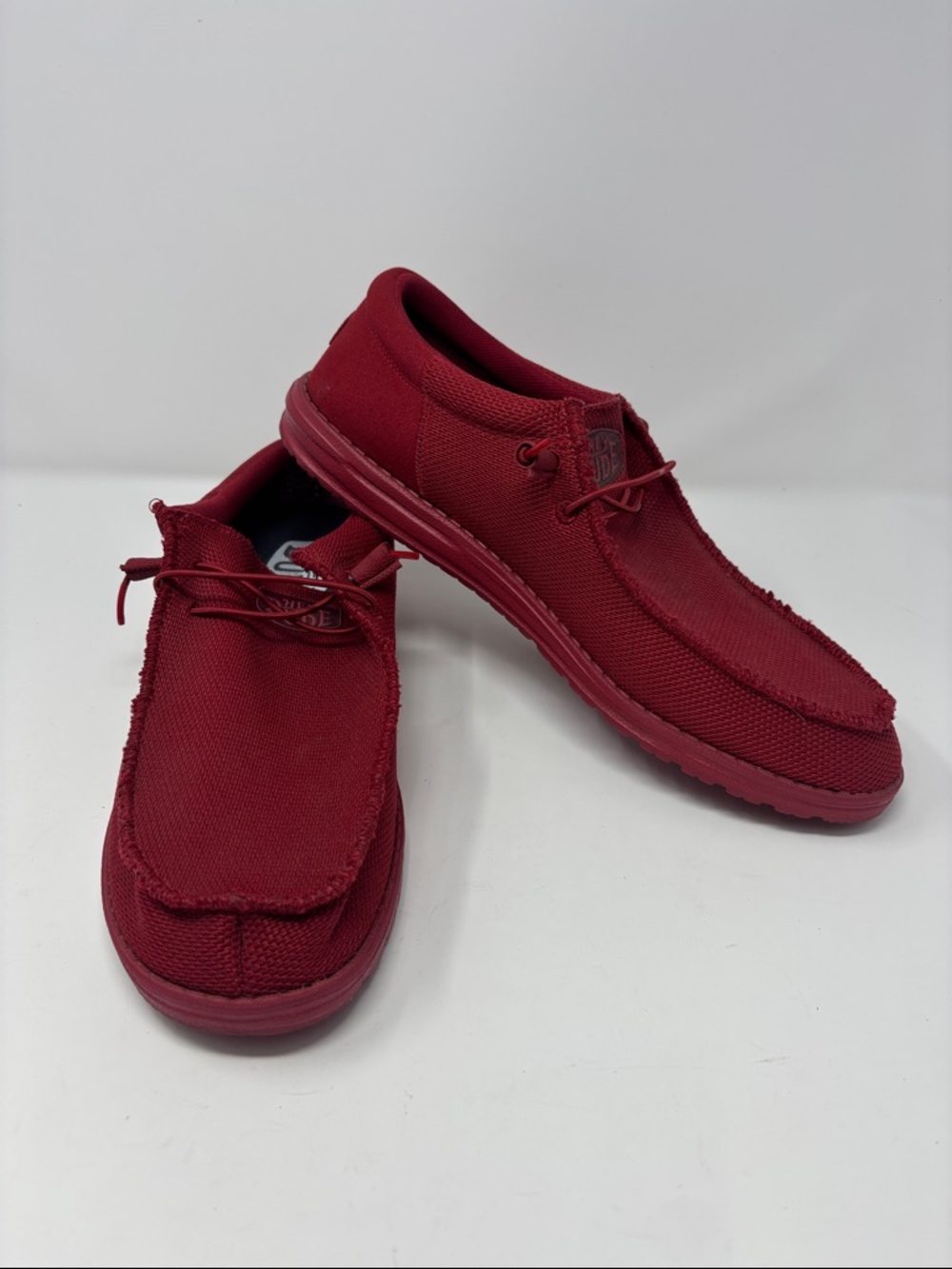 Hey Dude | Casual Men's Canvas shoes in Burgundy red 15